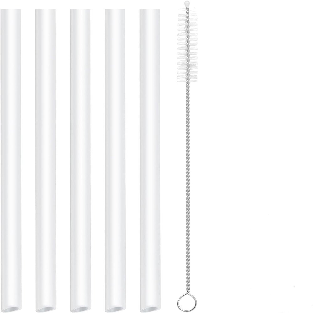 CampTek Replacement Straws Compatible with YETI Rambler 64oz Bottle, Include 5 BPA-FREE Straws,1 Straw Cleaning Brush
