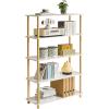 IBUYKE 5-Tier Wooden Open Bookcase - Modern Freestanding Bookshelf Storage Organizer,Standing Shelf Units,Multifunctional Display Stand for Bedroom, Living Room & Home Office,White WBC005W view 1