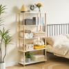 IBUYKE 5-Tier Wooden Open Bookcase - Modern Freestanding Bookshelf Storage Organizer,Standing Shelf Units,Multifunctional Display Stand for Bedroom, Living Room & Home Office,White WBC005W view 2