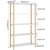 IBUYKE 5-Tier Wooden Open Bookcase - Modern Freestanding Bookshelf Storage Organizer,Standing Shelf Units,Multifunctional Display Stand for Bedroom, Living Room & Home Office,White WBC005W view 3