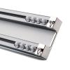 LTSRLL Double Curtain Rail Ceiling Mount, Deluxe Conjoined Double Track, Heavy Duty Curtain Rod for Room Divider (Color : Gray, Size : 1m/3.3ft(1m*1)) view 1