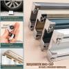LTSRLL Double Curtain Rail Ceiling Mount, Deluxe Conjoined Double Track, Heavy Duty Curtain Rod for Room Divider (Color : Gray, Size : 1m/3.3ft(1m*1)) view 3