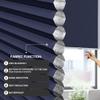 Boolegon No Tools No Drill Shades for Windows,Modern Top Down Bottom Up Cellular Shades,Dark Blueout Cordless Honeycomb Blinds Easy Install Blinds&Shades for Home and Office,Dark Blue,37" W x 72" H view 4