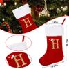 Glodecart Large Initial Stocking Christmas for Family Kids, Embroidered Letter H Red Velvet Monogrammed Christmas Stocking for Christmas Pendant Home Hanging Ornaments Party Decoration Xmas Stocking view 2