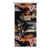 Yinrune Charcoal Coral Pagoda Shower Curtain Set with Hooks Chinoiserie Style Shower Curtain Asian Inspired Bathroom Shower Curtain Bathroom Decor Polyester Fabric Shower Curtains with Holes view 1