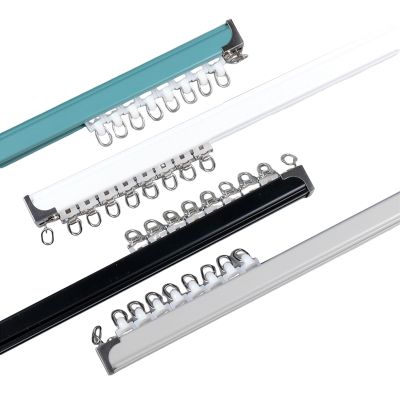 Curtain Rail System, Sleek Curtain Track Pole, Ceiling/Wall Mount Room Divider Track Set for Apartment Living Room Bedroom (Color : Green, Size : A-02-1.1m(1.1m*1))