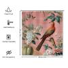 Yinrune Chinoiserie Style Blush Shower Curtain 72x78in Asian Bird Flower Floral Bathroom Curtains Farmhouse Shower CurtainBath Curtains Polyester Fabric Shower Curtain Set with Hooks view 2