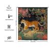 Yinrune Tiger Pillow Animal Print Shower Curtain Set with Hooks Pink Green and Turquoise Shower Curtains for Bathroom Animal Bathroom Shower Curtain Bathroom Decor Polyester Fabric Shower Curtains view 2