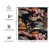 Yinrune Chinoiserie Style Charcoal Coral Shower Curtains for Bathroom 64x72in Asian Pagoda Bathroom Curtains Boho Shower CurtainPolyester Fabric Shower Curtain Set with Hooks view 2