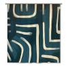 Yinrune Shower Curtain Geometric Stripes Lines Shower Curtains Teal Dark Green Cream Farmhouse Shower Curtain 60x72in Bath Curtains Polyester Fabric Shower Curtain Set with Hooks Bathroom Decor view 1