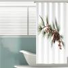 Yinrune Christmas Pine Branch with Pine Cone and Berry Shower Curtain 36x72in Bath Curtains Modern Shower Curtain Bath Curtains Polyester Fabric Shower Curtain Set with Hooks view 4