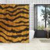 Yinrune Tiger Stripes Yellow Shower Curtains for Bathroom Tiger Shower Curtains Animal Rustic Shower Curtain 60x72in Stall Shower Curtain Polyester Fabric Shower Curtain Set with Hooks view 4