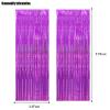 CANREVEL 2 Pack 3.3x8.2 Feet Hot Pink Foil Fringe Backdrop Curtains, Glitter Tinsel Streamers Birthday Party Decorations, Fringe Backdrop for Bachelorette Engagement Wedding Baby Bridal Shower Party view 3