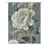 Yinrune Blue and Ivory White Floral Floral Shower Curtain Set with Hooks Chinoiserie Style Shower Curtain Asian Inspired Bathroom Shower Curtain Bathroom Decor Polyester Fabric Shower Curtains view 1