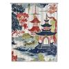 Yinrune Chinoiserie Shower Curtain White Blue Coral Pagoda Bath Curtains Asian Boho Shower Curtain 72x90in Shower Curtain Liner Polyester Fabric Shower Curtain Set with Hooks Bathroom Decor view 1
