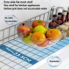 Hanging Dish Rack, Stainless Steel Hanging Dish Drainer Large Storage Drying Rack Dish Drainer Kitchen Supplies Drying Rack With Utensil Holder (Color : Silver, Size : 60x23.5x12cm) view 3