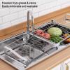 Hanging Dish Rack, Stainless Steel Hanging Dish Drainer Large Storage Drying Rack Dish Drainer Kitchen Supplies Drying Rack With Utensil Holder (Color : Silver, Size : 60x23.5x12cm) view 4