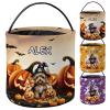KafePross Halloween Trick or Treat Bag Cavalier King Charles Spaniel in French Beret Hat Puppy Dog Custom Name Pumpkin Decor Basket Candy Gifts Bucket 9 x 9.8 Inch view 1