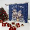 Christmas Shower Curtain for Bathroom 72" x 96" Let It Snow Christmas Snowman Oil Lamp Winter Snowflake Shower Curtain with Hooks Polyester Waterproof Home Bathtub Decor view 2