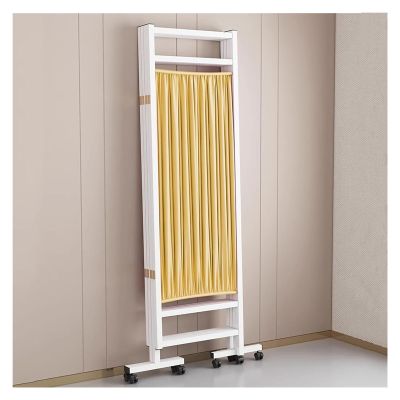 3 Panel - 6 ft Tall Rolling Medical Privacy Screen on WheelsFolding Portable Room Seperating DividerOffice/Beauty Salon/Hospital Temporary Partition Wall Panels ( Color : Yellow , Size : 3 Panel 150