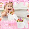12 Pcs 1 Gallon Ice Cream Buckets with Lids 135 oz Round Plastic Food Storage Containers Cocktail Rum Bucket for Drinks Freezer Safe Ice Cream Tubs for Deli Soup Meal Flour(Light Color) view 4