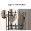 ElicNa Clothes Rack 3-in-1 Metal Hall Tree with 4-Tier Shelf and 8 Removable Hooks Accent Furniture with Shoe Rack for Entryway, Hallway, Bedroom (Color : White, Size : 5_60CM) view 2