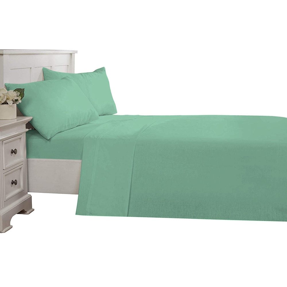 OnlineChoiceSheet 6 Piece Luxury Bedding Sheet Set Cal King Size 10 Inch Deep Pocket Bed Sheets 100% Egyptian Cotton, 1000 Thread Count (Mint)