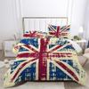 Retro British Flag Design Comforter Set | UK Flag Union Jack Prints Bedding Set | with Soft Comforter+2 Pillow Shams(3PCS) or Sheet (4PCS) (B,Twin-3PCS) view 2