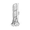 GRFIT Floor-Standing Magazine Rack Newspaper and Magazine Rack Antique Floor Data Storage Rack Office Display Rack American Retro Metal Newspaper Shelves Newspaper Rack Display Rack (Color : White) view 2