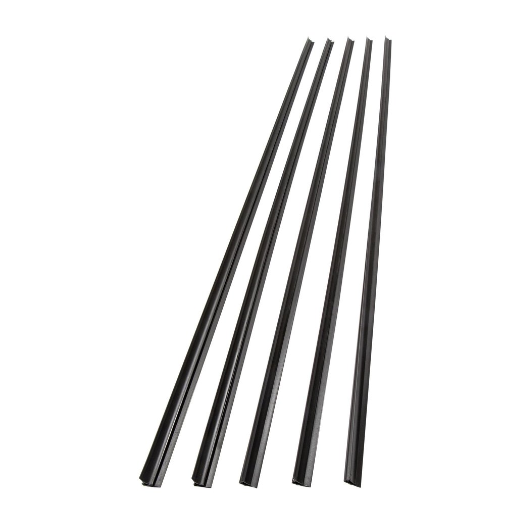 FASDE 47 in. Decorative Vinyl Inside Corner Trim in Matte Black (5 Pack)