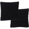 2 Pack 18x18 Pillow Cover Velvet Pillow Covers, Faux Fur Square Throw Pillow Covers for Living Room Decorations Throw Pillow Case, Throw Pillow Cover Cushion Cover for Home Sofa Bedroom Car, Black view 1