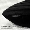 2 Pack 18x18 Pillow Cover Velvet Pillow Covers, Faux Fur Square Throw Pillow Covers for Living Room Decorations Throw Pillow Case, Throw Pillow Cover Cushion Cover for Home Sofa Bedroom Car, Black view 3