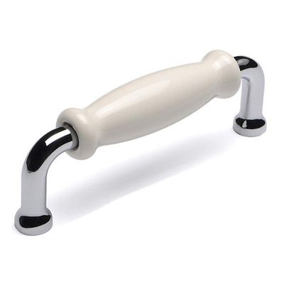 BULINO Ceramic Door Knobs Drawer Handle Door Handle Ceramic Handle Retro Single Hole for Cupboard Wardrobe (Color : White) (Color : Wit) (Color : White)