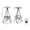 JONATHAN Y BSL1000E Spiroa 30" Modern Industrial Metal/Wood Backless Circular Bar Stool for Home, Kitchen, Dining Room, Workspaces, Cafes and Resturants, Natural Wood Seat with Black Frame view 3