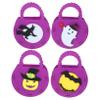 ABOOFAN 4pcs Halloween Candy Handbags Cartoon Pouches Handles for Party Treats for Sweets Packaging and Festive Decor Includes Pumpkin Bat Witch view 1