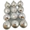 2-Finish Glass Christmas Ball Ornaments - 2.75" (70mm) - Silver - 12ct view 1