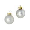 2-Finish Glass Christmas Ball Ornaments - 2.75" (70mm) - Silver - 12ct view 2