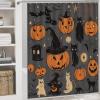 ZGDPBYF 3 Piece Bathroom Rugs Set, Halloween Non-Slip Soft Bath Mat Set, Scary Pumpkin Bat Bathroom Mat, Living Room Bedroom Mat, Machine Washable, Dries Quickly, view 3