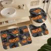 ZGDPBYF 3 Piece Bathroom Rugs Set, Halloween Non-Slip Soft Bath Mat Set, Scary Pumpkin Bat Bathroom Mat, Living Room Bedroom Mat, Machine Washable, Dries Quickly, view 4