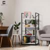 CAPHAUS 4 Tier Bookshelf, 24 Inch Width Free Standing Shelf, Bookcase Shelf Storage Organizer, Industrial Book Shelves for Home Office, Living Room, Kitchen, White Shelves & Metal Frame view 2