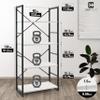 CAPHAUS 4 Tier Bookshelf, 24 Inch Width Free Standing Shelf, Bookcase Shelf Storage Organizer, Industrial Book Shelves for Home Office, Living Room, Kitchen, White Shelves & Metal Frame view 3