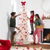 Best Choice Products Pre-Lit White Pencil Christmas Tree, 9ft Slim Lighted Artificial Dcor w/Incandescent White Lights, Skinny Tree, Metal Base view 3