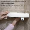 BAHELS Corner Shower Caddy Bathroom Shelf Organizer, Caddy Bathroom Corner Shelf Storage with 2 Hooks Wall Holder Shower Organizer view 4