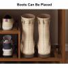 WOLWES Bamboo Shoe Rack Bench Shoe Bench with Cushion Entryway Bench with Shoe Storage Bench Seat for Entry, Living Room, Bedroom, Hallway view 1