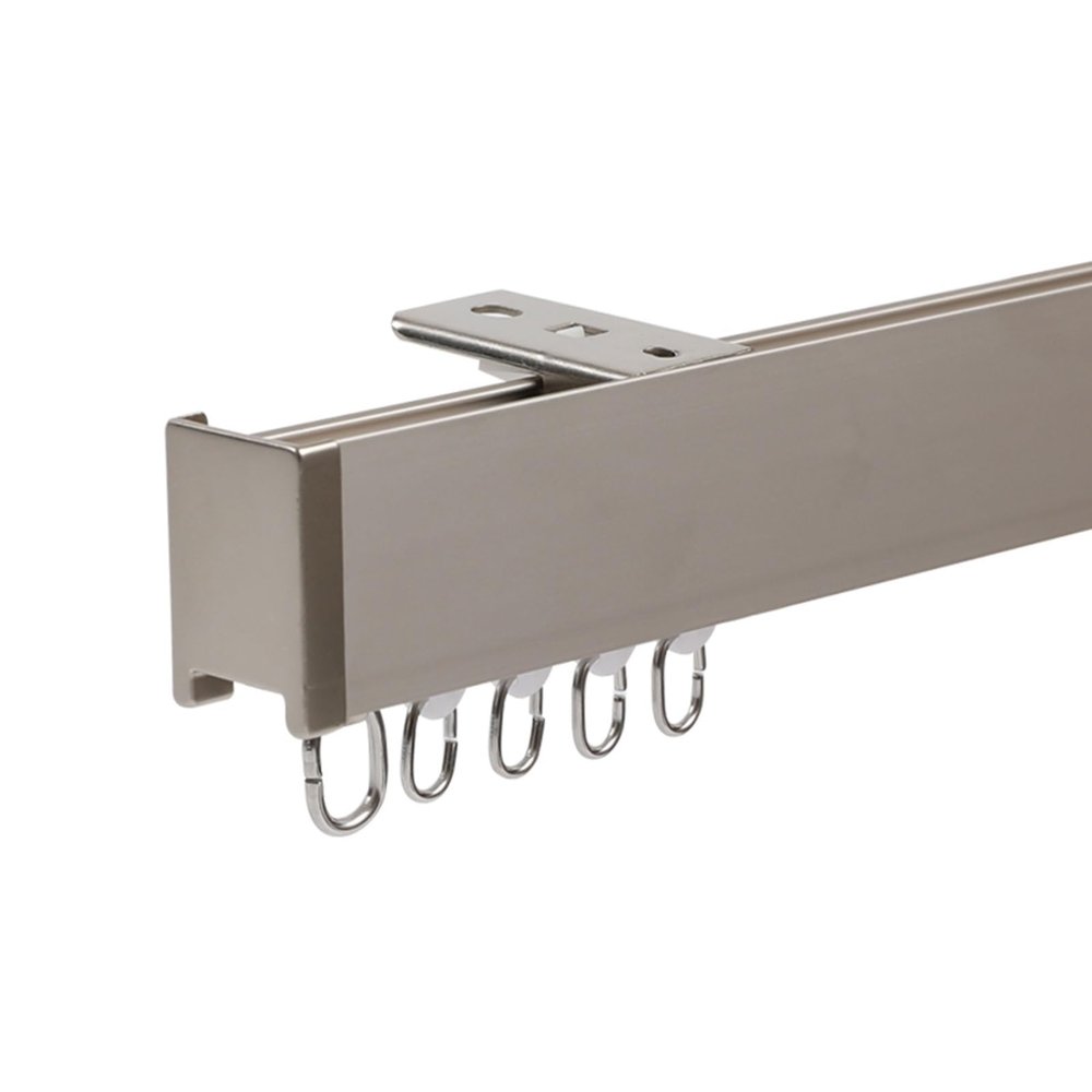 Aluminium Curtain Rails for Bedroom, Hospital Curtain Track - Ceiling/Wall Mount - Light Tightness - Curtain Rod to Create A Private Space (Color : Gray-01, Size : A-1m/3.3ft(1m*1))