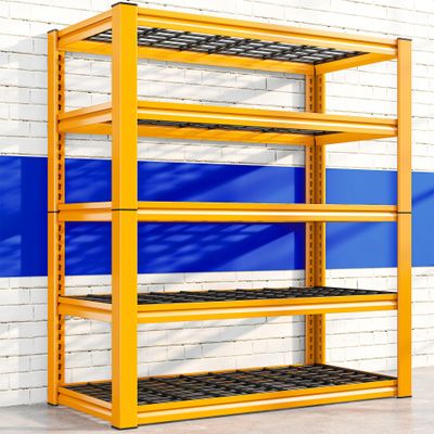 REIBII Garage Shelving Load 3000LBS, 5-Tier Storage Shelves, Adjustable Heavy Duty Metal Shelving Unit for Pantry, Basement, Warehouse, 72" H x 36" W x 16" D