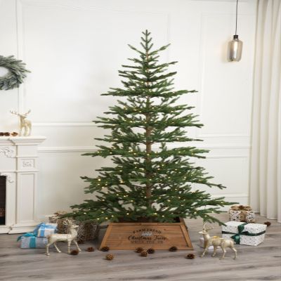 Holiday Stuff 7' Simplified Balsam Fir Artificial Tree, Green, Polyethylene, 14 kg