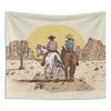 Knibeo Western Cowboy Riding Horse Tapestry Wall Hanging for Bedroom, Wall Decor, 50x60 Inch view 1