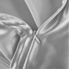 100% Silk Pillow Case Made in USA, Real 22 Momme Mulberry Silk Pillowcase, Machine Washable, Hypoallergenic, Anti Acne, 750+ Thread Count (Gray, Queen) view 3