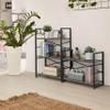 CAPHAUS 2 Tier Small Bookshelf, 24 Inch Width Free Standing Shelf, Bookcase Shelf Storage Organizer, Industrial Book Shelves for Home Office, Living Room, Dark Grey Shelves & Metal Frame view 2